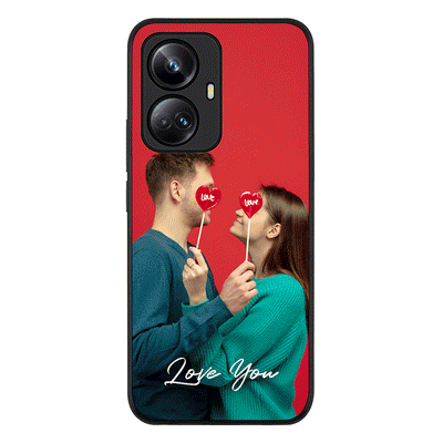 Realme 10 Pro Plus 5G / Rugged Black Custom Photo Valentine, Phone Case - Realme - Stylizedd.com