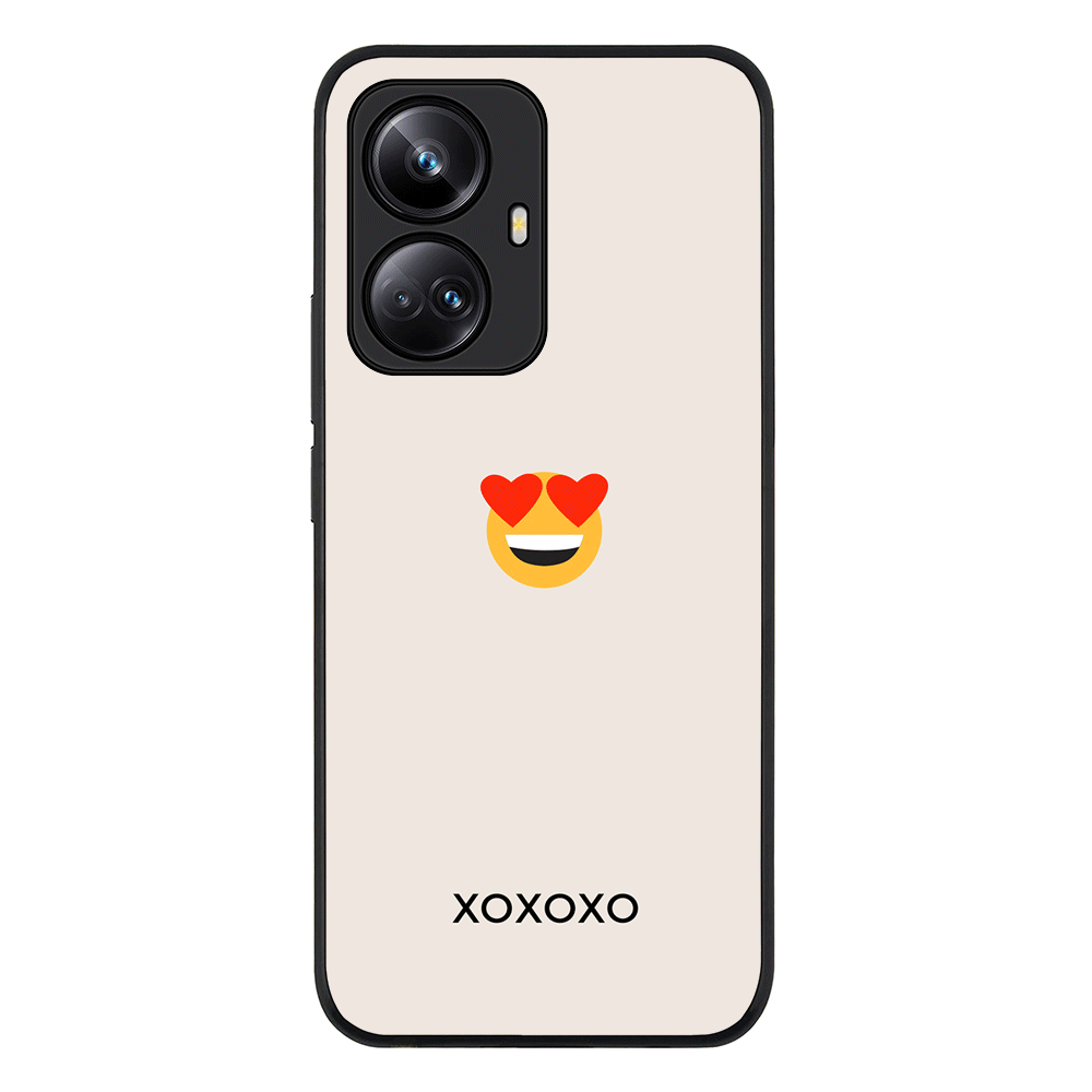 Realme 10 Pro Plus 5G / Rugged Black Phone Case Custom Text Emojis Emoticons, Phone Case - Realme - Stylizedd