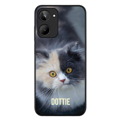 Realme 10 4G / Rugged Black Personalized Pet Cat, Phone Case - Realme - Stylizedd.com