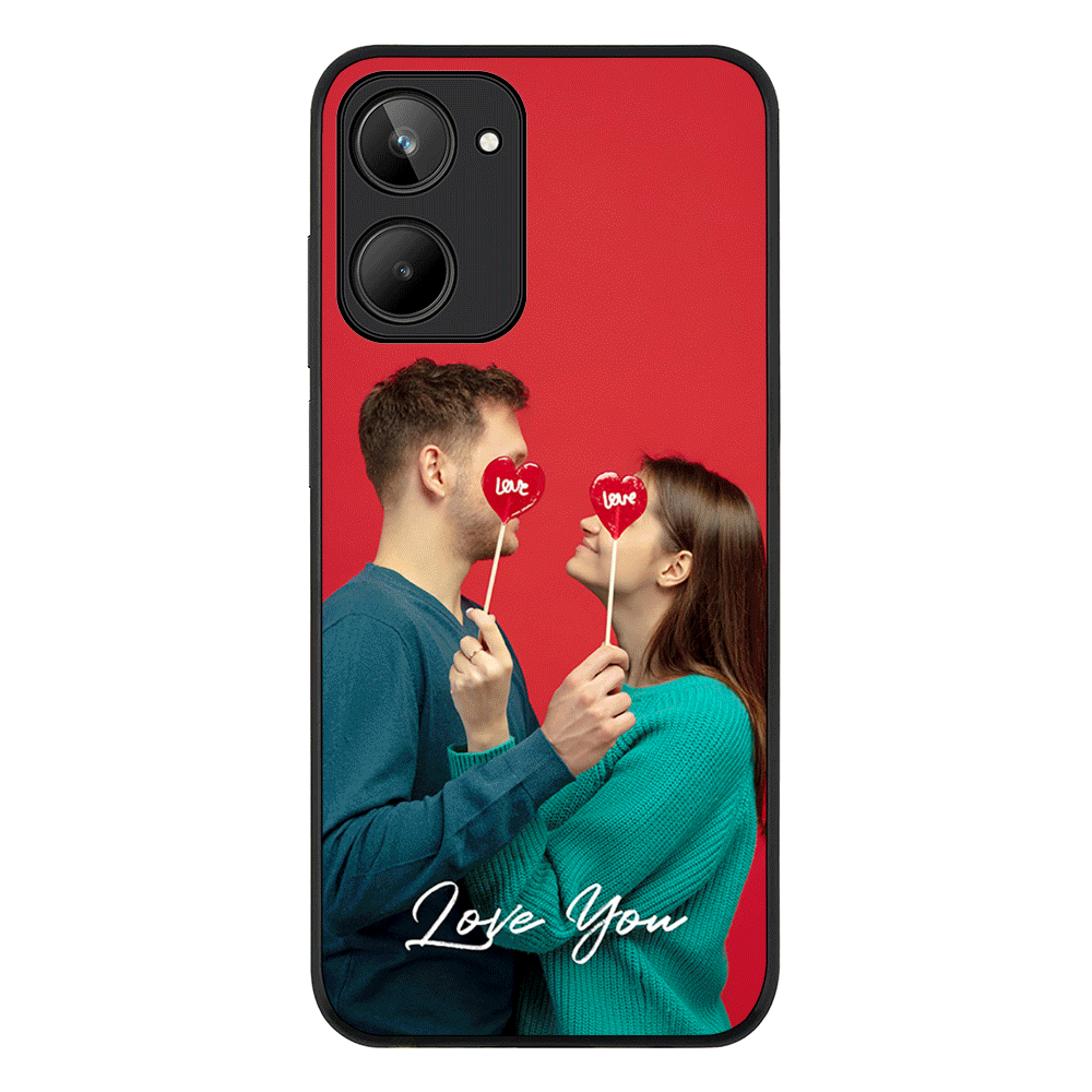 Realme 10 4G / Rugged Black Phone Case Custom Photo Valentine, Phone Case - Realme - Stylizedd