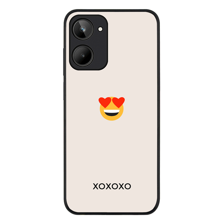 Realme 10 4G / Rugged Black Phone Case Custom Text Emojis Emoticons, Phone Case - Realme - Stylizedd