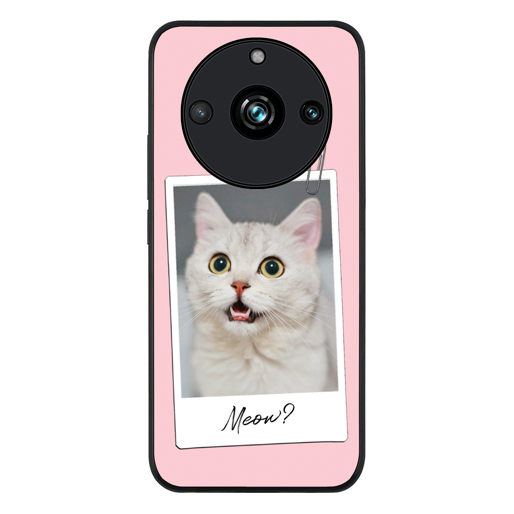 Realme 11 Pro / Realme 11 Pro Plus / Rugged Black Polaroid Photo Pet Cat, Phone Case - Realme - Stylizedd.com