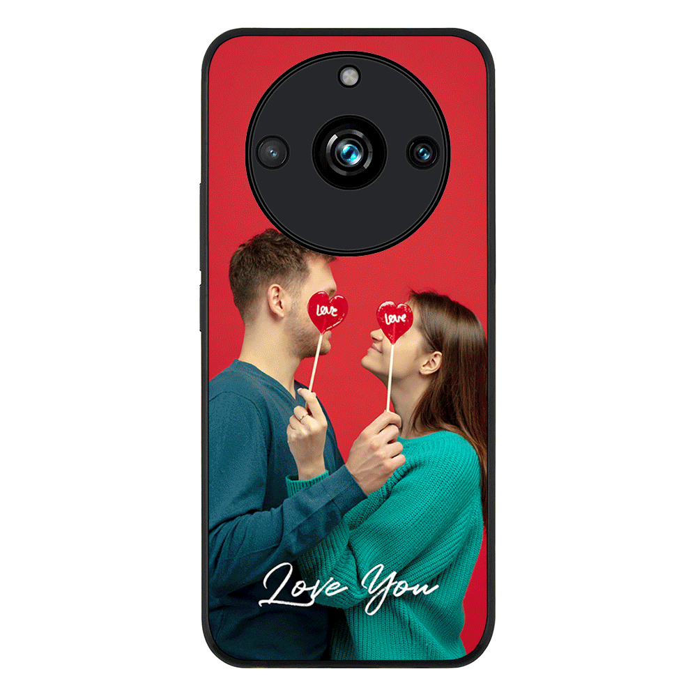 Realme 11 Pro / Realme 11 Pro Plus / Rugged Black Phone Case Custom Photo Valentine, Phone Case - Realme - Stylizedd