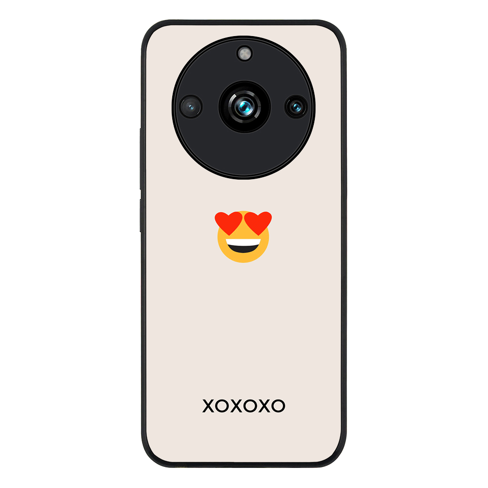 Realme 11 Pro / Realme 11 Pro Plus / Rugged Black Phone Case Custom Text Emojis Emoticons, Phone Case - Realme - Stylizedd