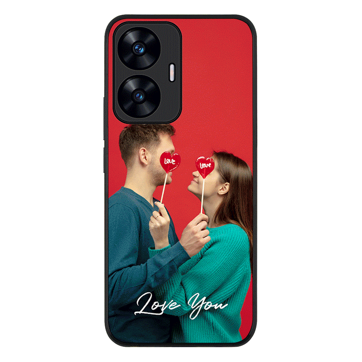Realme C55 4G / Rugged Black Phone Case Custom Photo Valentine, Phone Case - Realme - Stylizedd