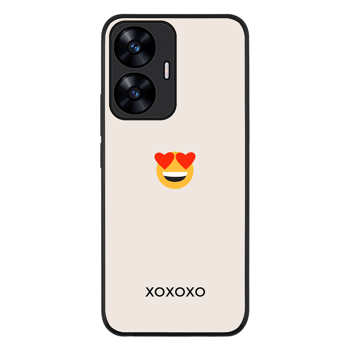 Realme C55 4G / Rugged Black Phone Case Custom Text Emojis Emoticons, Phone Case - Realme - Stylizedd