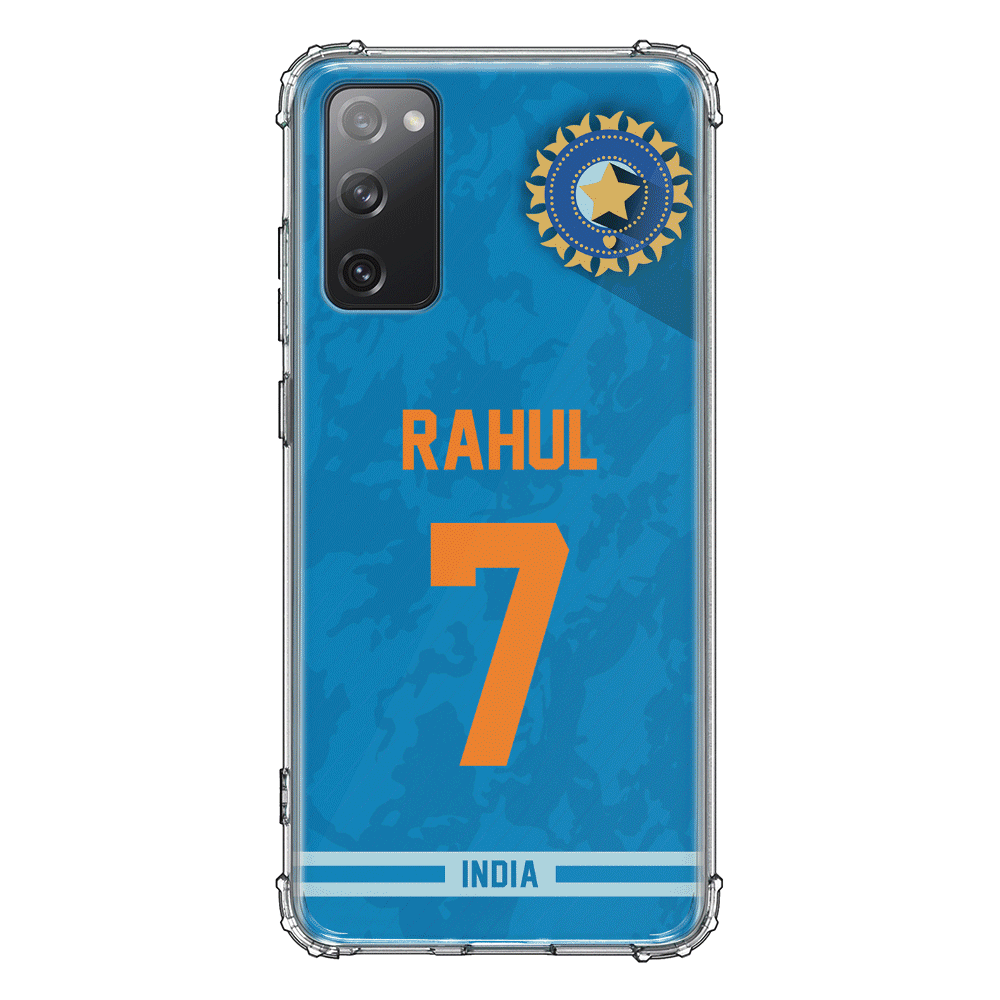Samsung Galaxy S20 FE 4G 5G / Clear Classic Personalized Cricket Jersey Phone Case Custom Name & Number - Samsung S Series - Stylizedd.com