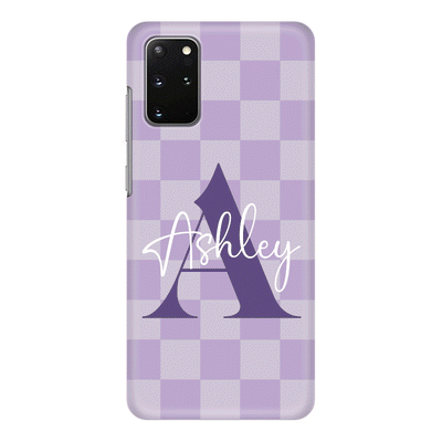 Samsung Galaxy S20 Plus / Snap Classic Personalized Name Initial Monogram Checkerboard, Phone Case - Samsung S Series - Stylizedd.com