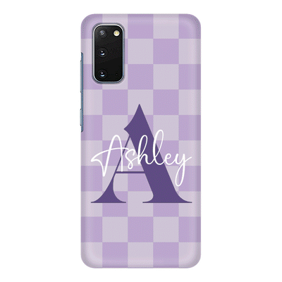 Samsung Galaxy S20 / Snap Classic Personalized Name Initial Monogram Checkerboard, Phone Case - Samsung S Series - Stylizedd.com