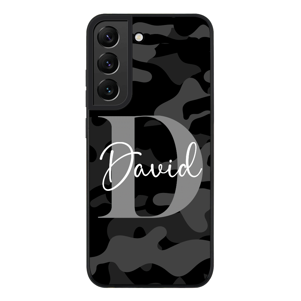 Personalized Name Camouflage Military Camo Phone Case - Samsung S Series - Galaxy S21 FE 5G / Rugged