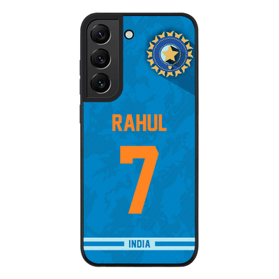 Samsung Galaxy S21 / Rugged Black Personalized Cricket Jersey Phone Case Custom Name & Number - Samsung S Series - Stylizedd.com