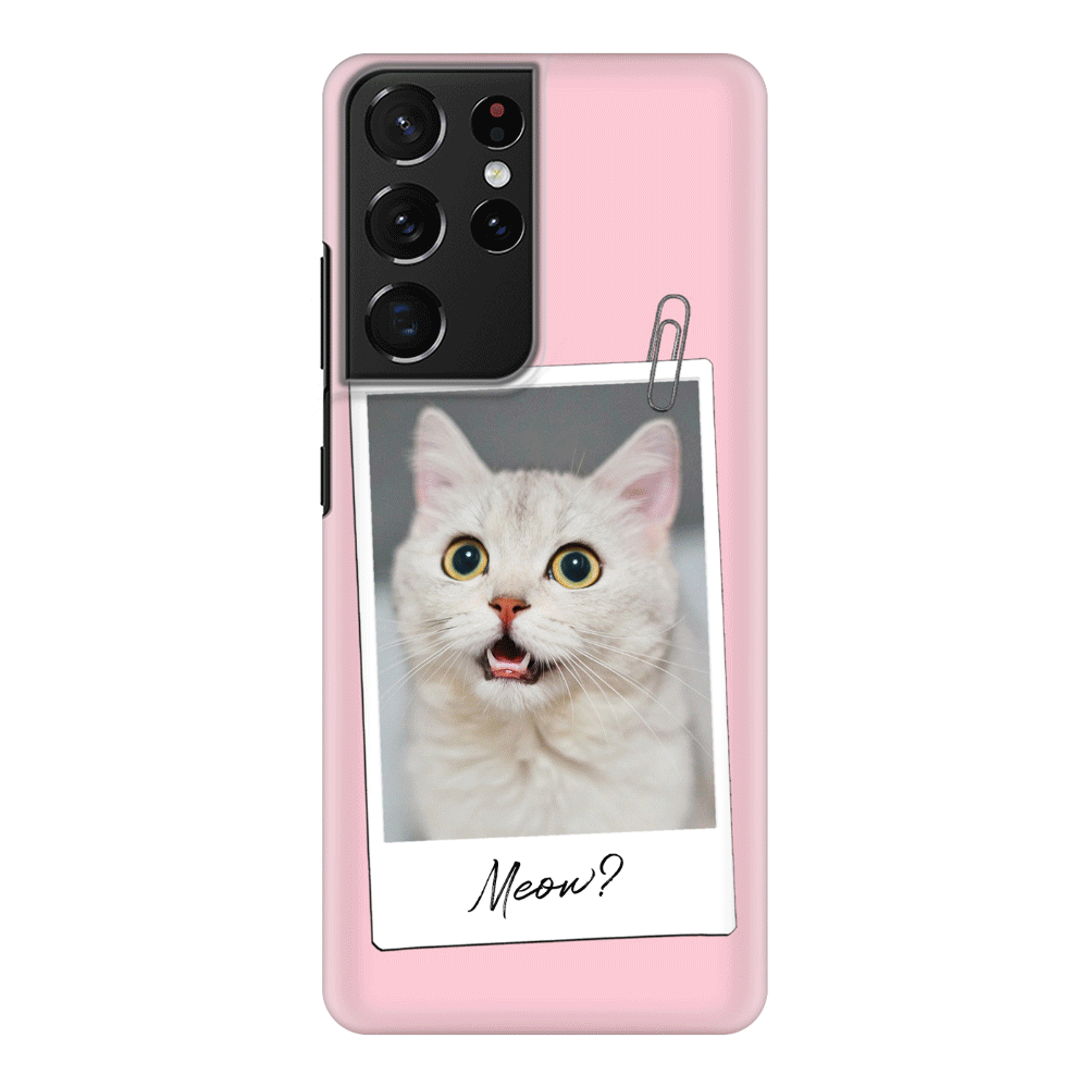Samsung Galaxy S21 Ultra / Snap Classic Phone Case Polaroid Photo Pet Cat, Phone Case - Samsung S Series - Stylizedd