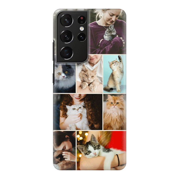 Samsung Galaxy S22 Ultra / Snap Classic Personalised Photo Collage Grid Pet Cat, Phone Case - Samsung S Series - Stylizedd.com