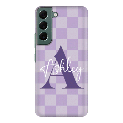 Samsung Galaxy S22 Plus / Snap Classic Personalized Name Initial Monogram Checkerboard, Phone Case - Samsung S Series - Stylizedd.com