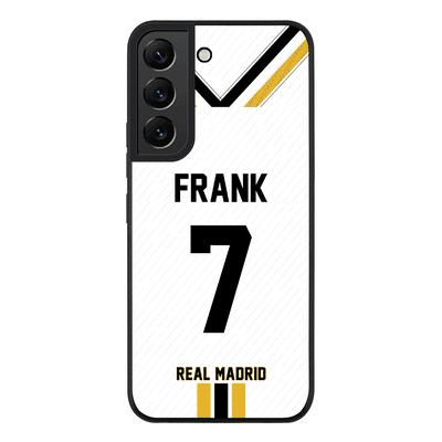 Samsung Galaxy S22 / Rugged Black Personalized Football Clubs Jersey Phone Case Custom Name & Number - Samsung S Series - Stylizedd.com