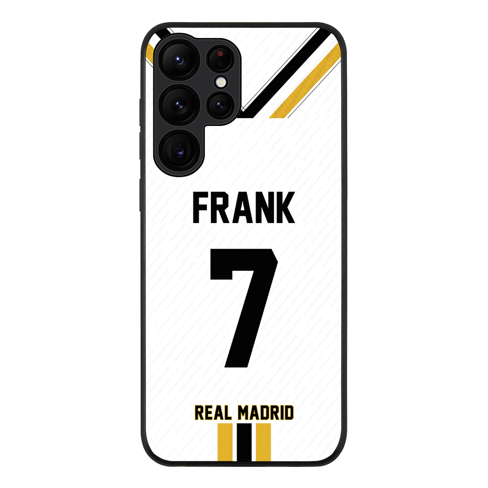 Samsung Galaxy S22 Ultra / Rugged Black Personalized Football Clubs Jersey Phone Case Custom Name & Number - Samsung S Series - Stylizedd.com