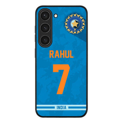 Samsung Galaxy S23 / Rugged Black Personalized Cricket Jersey Phone Case Custom Name & Number - Samsung S Series - Stylizedd.com