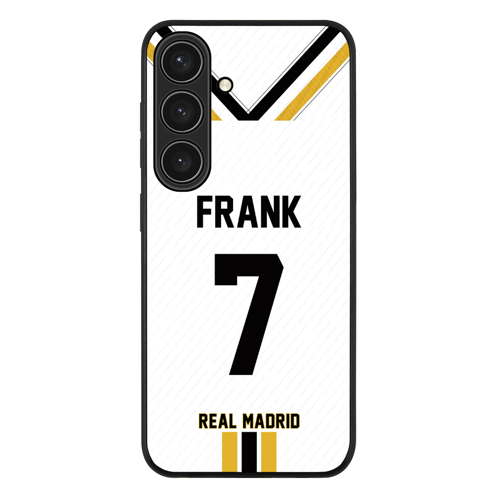 Samsung Galaxy S24 / Rugged Black Personalized Football Clubs Jersey Phone Case Custom Name & Number - Samsung S Series - Stylizedd.com