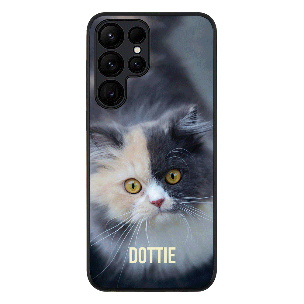 Samsung Galaxy S24 Ultra / Rugged Black Personalized Pet Cat, Phone Case - Samsung S Series - Stylizedd.com