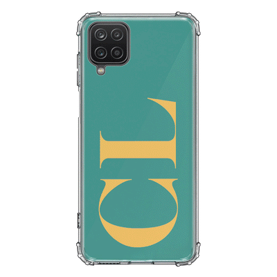 Samsung Galaxy A12 / M12 4G / Clear Classic Phone Case Personalized Monogram Large Initial 3D Shadow Text, Phone Case - Samsung A Series - Stylizedd