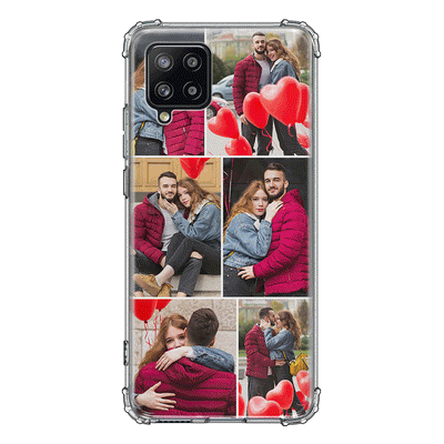 Samsung Galaxy A42 5G / Clear Classic Personalised Valentine Photo Collage Grid, Phone Case - Samsung A Series - Stylizedd.com