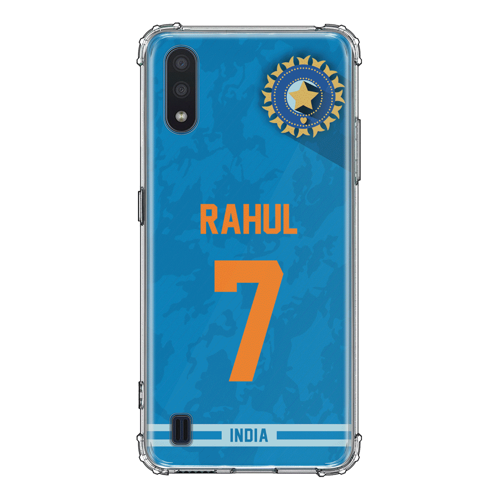 Samsung Galaxy M01 / Clear Classic Personalized Cricket Jersey Phone Case Custom Name & Number - Stylizedd.com