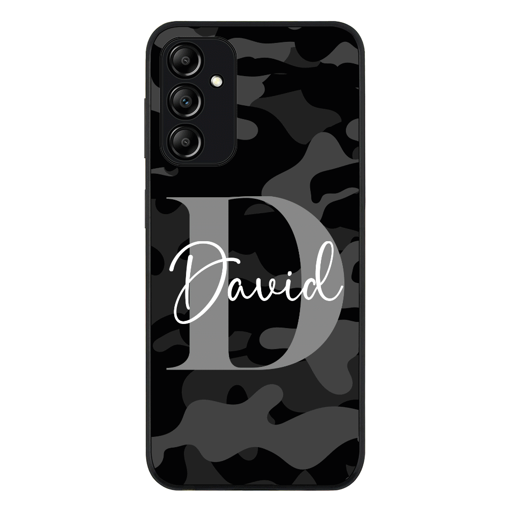 Personalized Name Camouflage Military Camo Phone Case - Samsung M Series - Galaxy M14 5G / Rugged