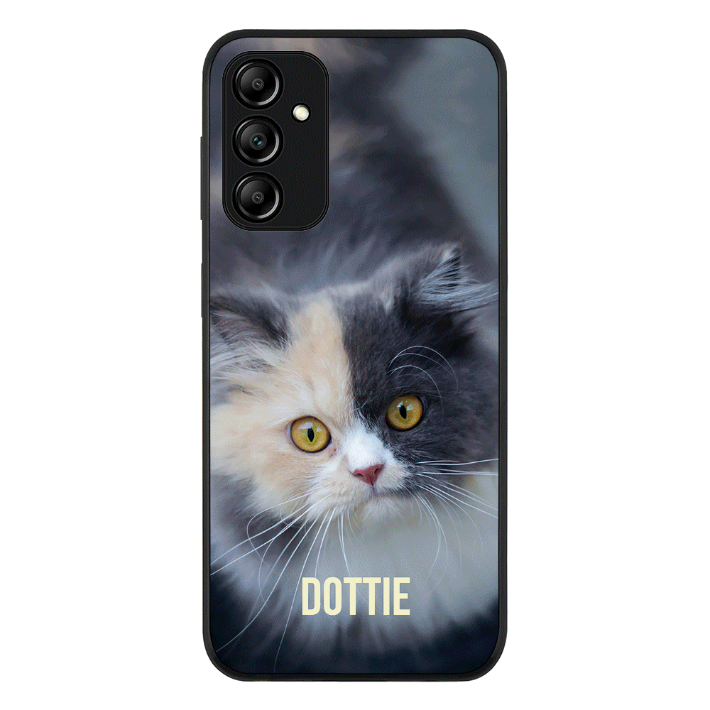 Samsung Galaxy M14 5G / Rugged Black Personalized Pet Cat, Phone Case - Samsung M Series - Stylizedd.com