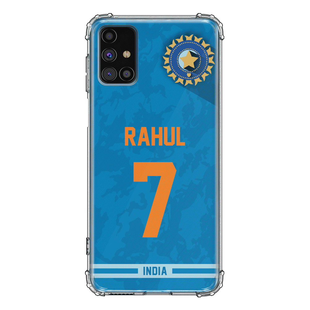 Samsung Galaxy M31S / Clear Classic Personalized Cricket Jersey Phone Case Custom Name & Number - Stylizedd.com