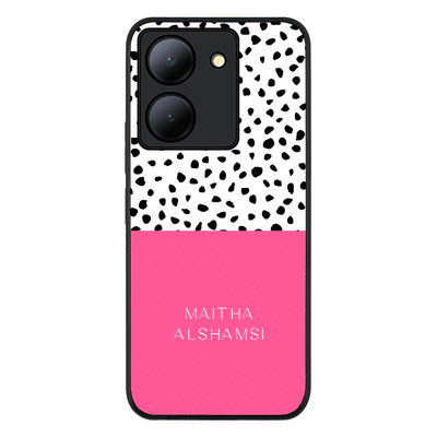 Vivo Y36 / Vivo Y36 5G / Rugged Black Personalized Text Colorful Spotted Dotted, Phone Case - Vivo - Stylizedd.com