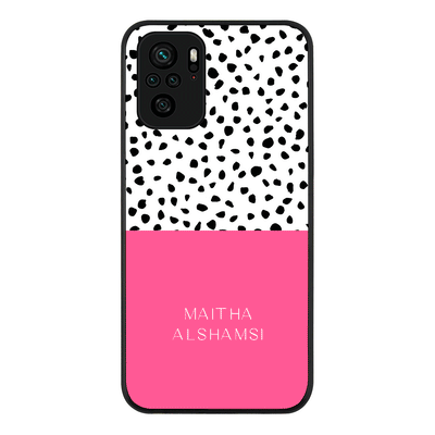 Redmi Note 10S / Redmi Note 10 4G / Rugged Black Personalized Text Colorful Spotted Dotted, Phone Case, Stylizedd.com in Dubai Sharjah UAE UK  