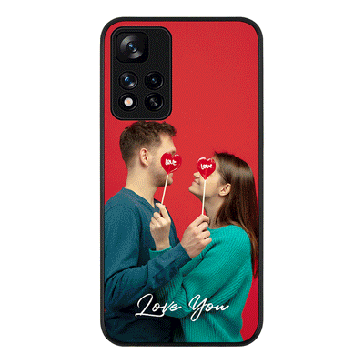 Redmi Note 11 Pro Plus 5G / Rugged Black Custom Photo Valentine, Phone Case - Redmi - Stylizedd.com