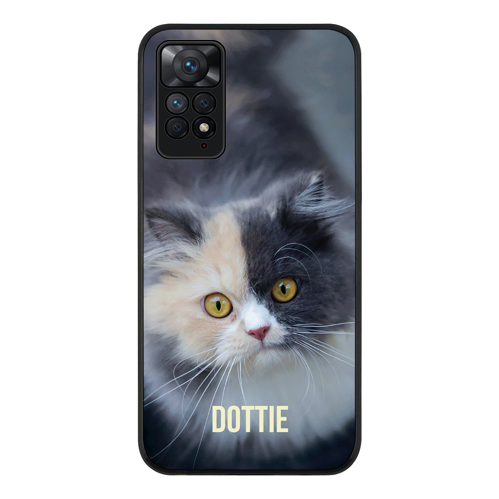 Redmi Note 11 Pro 5G / Rugged Black Personalized Pet Cat, Phone Case - Redmi - Stylizedd.com