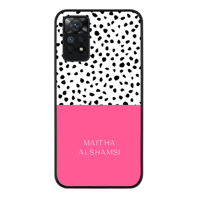Redmi Note 11 4G / Redmi Note 11S / Rugged Black Personalized Text Colorful Spotted Dotted, Phone Case, Stylizedd.com in Dubai Sharjah UAE UK  