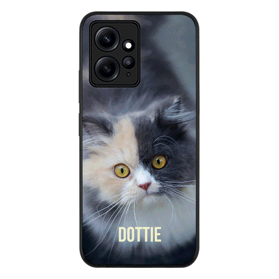 Redmi Note 12 4G / Rugged Black Personalized Pet Cat, Phone Case - Redmi - Stylizedd.com