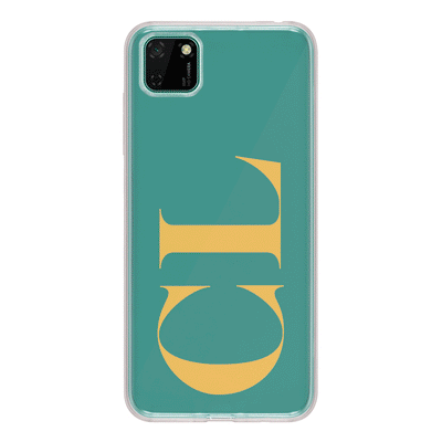 Huawei Y5p / Clear Classic Phone Case Personalized Monogram Large Initial 3D Shadow Text, Phone Case - Huawei - Stylizedd