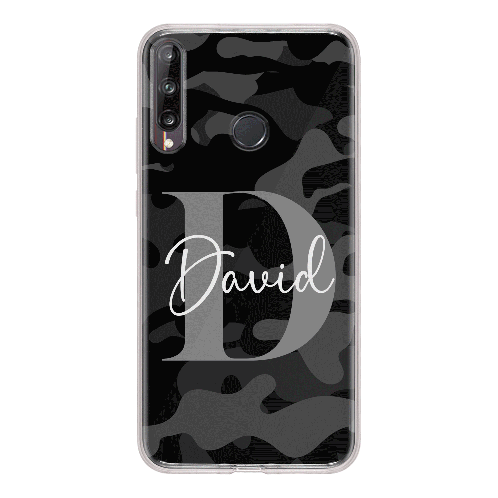 Huawei Y7p / Clear Classic Phone Case Personalized Name Camouflage Military Camo Phone Case - Huawei - Stylizedd