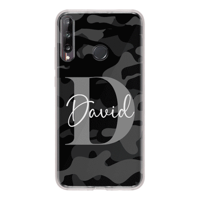 Huawei Y7p / Clear Classic Phone Case Personalized Name Camouflage Military Camo Phone Case - Huawei - Stylizedd