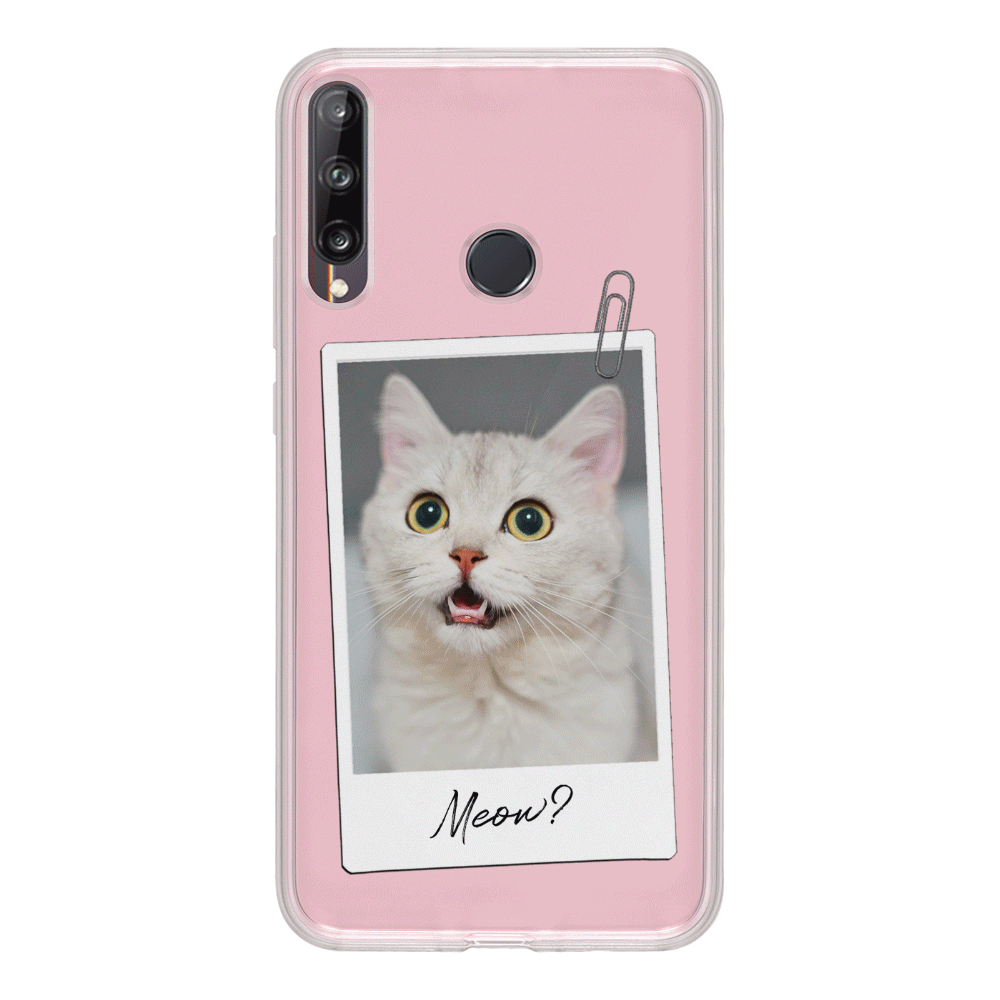 Huawei Y7p / Clear Classic Polaroid Photo Pet Cat, Phone Case - Huawei - Stylizedd.com