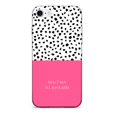 Apple iPhone 6 / 6s / Clear Classic Phone Case Personalized Text Colorful Spotted Dotted, Phone Case - Stylizedd.com