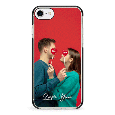 Apple iPhone 6 / 6s / Impact Pro Black Custom Photo Valentine, Phone Case - Stylizedd.com