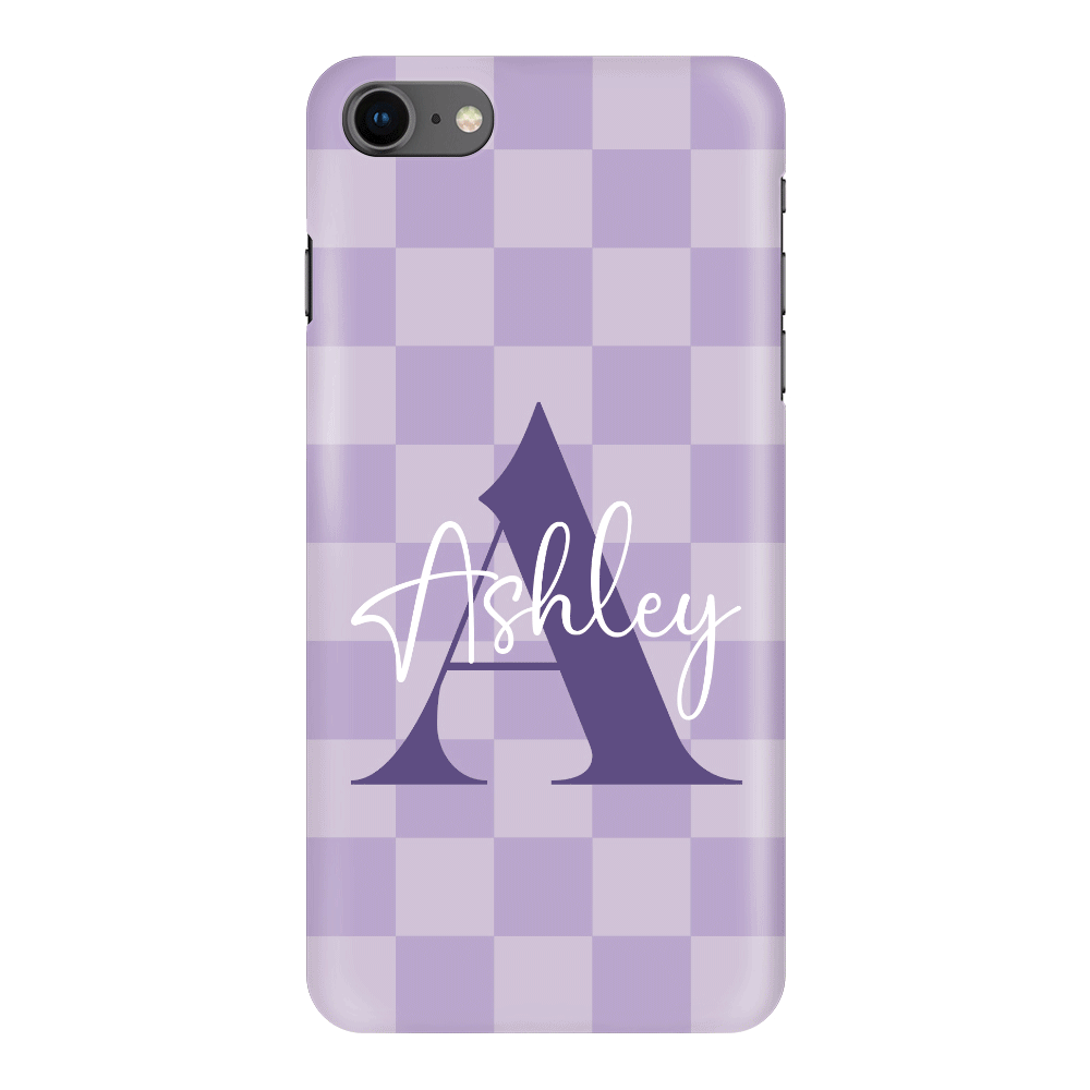 Apple iPhone 6 / 6s / Snap Classic Phone Case Personalized Name Initial Monogram Checkerboard, Phone Case - Stylizedd.com