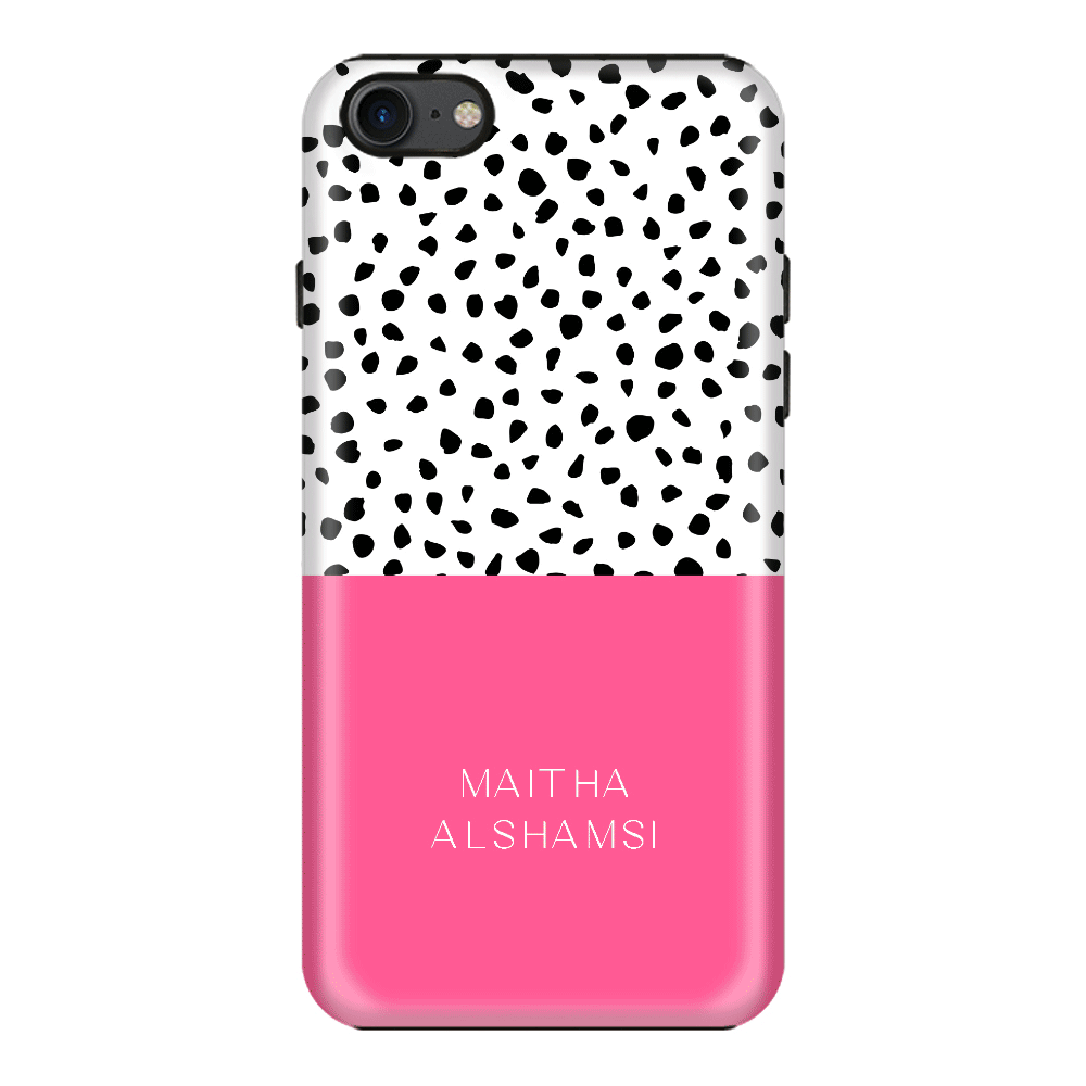 Apple iPhone 7/8/SE (2020) / Tough Pro Phone Case Personalized Text Colorful Spotted Dotted, Phone Case - Stylizedd.com