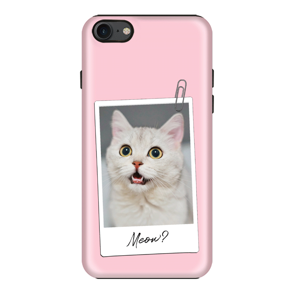 Apple iPhone 7/8/SE (2020) / Tough Pro Polaroid Photo Pet Cat, Phone Case - Stylizedd.com