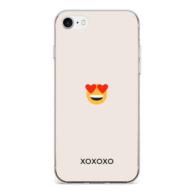 Apple iPhone 7/8/SE (2020) / Clear Classic Phone Case Custom Text Emojis Emoticons, Phone Case - Stylizedd