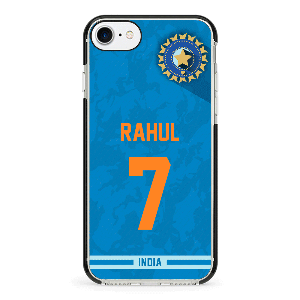 Apple iPhone 7/8/SE (2020) / Impact Pro Black Personalized Cricket Jersey Phone Case Custom Name & Number - Stylizedd.com