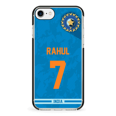 Apple iPhone 7/8/SE (2020) / Impact Pro Black Personalized Cricket Jersey Phone Case Custom Name & Number - Stylizedd.com