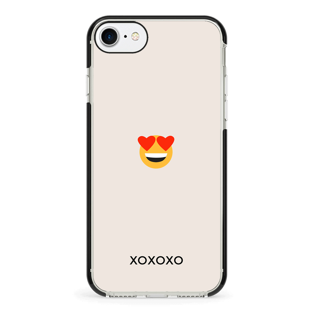 Apple iPhone 7/8/SE (2020) / Impact Pro Black Phone Case Custom Text Emojis Emoticons, Phone Case - Stylizedd