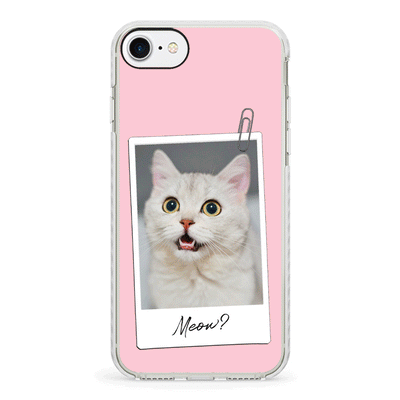 Apple iPhone 7/8/SE (2020) / Impact Pro White Polaroid Photo Pet Cat, Phone Case - Stylizedd.com
