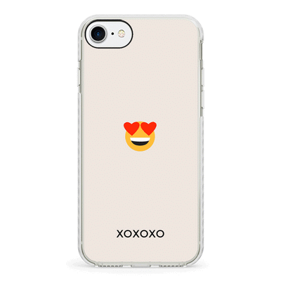 Apple iPhone 7/8/SE (2020) / Impact Pro White Phone Case Custom Text Emojis Emoticons, Phone Case - Stylizedd